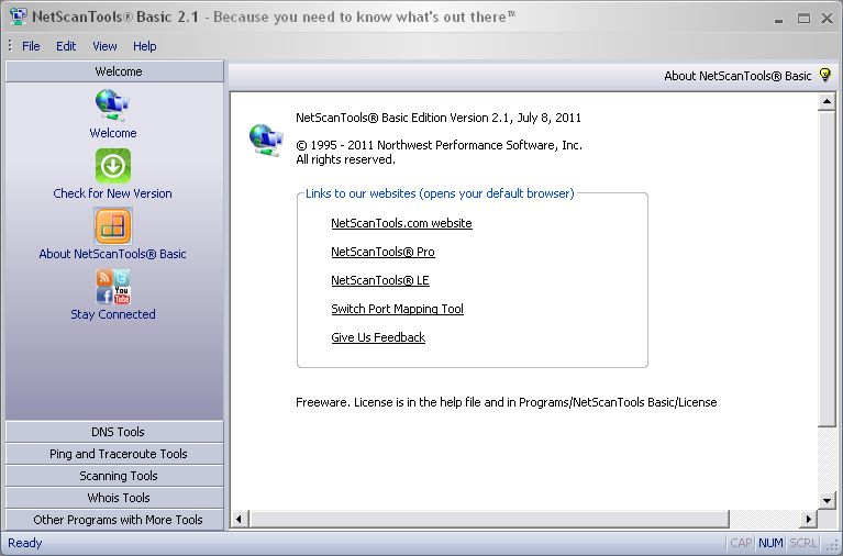 Click to view NetScanToolsВ® Basic Edition 2.20 screenshot