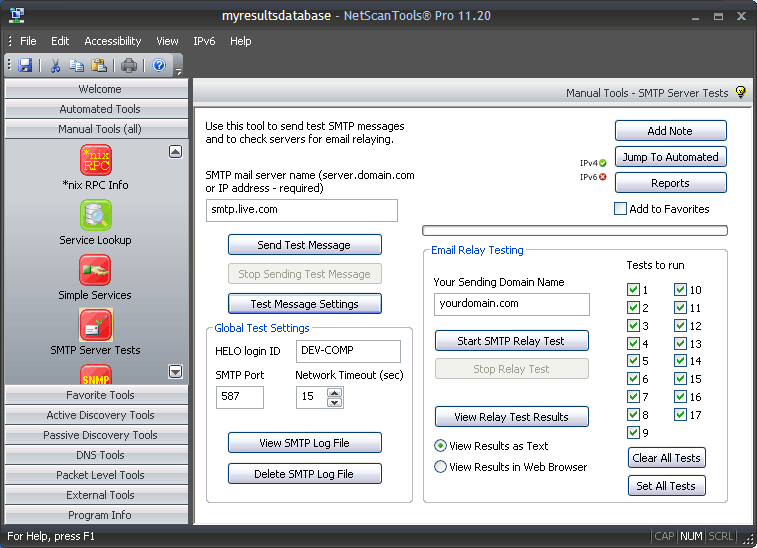 SMTP Server Tests