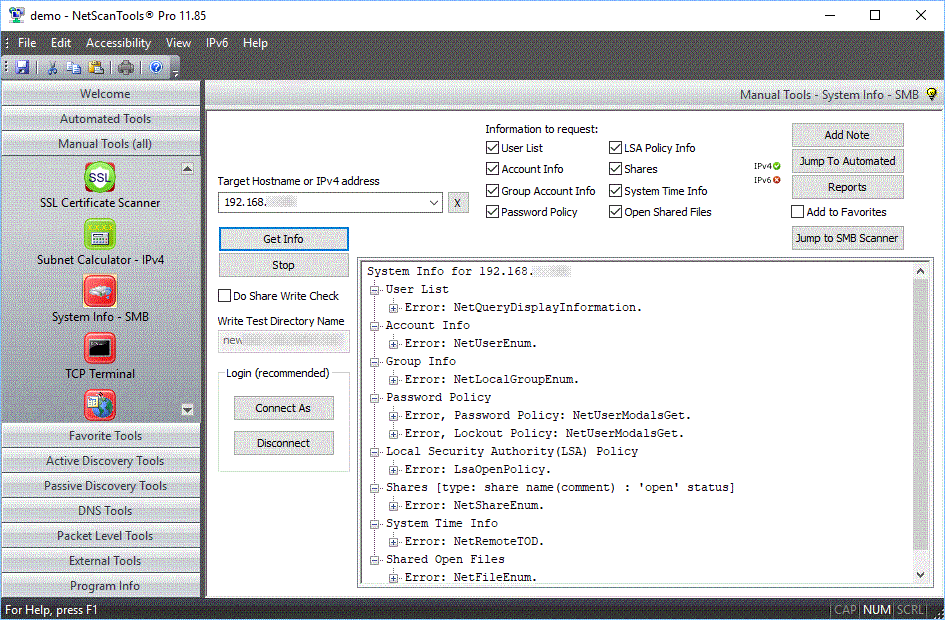 System Info - SMB Screenshot 1