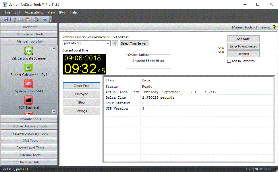 Time Sync Tool Screenshot